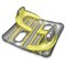 Swim Central 66" Yellow and Silver Inflatable Face-To-Face Pool Raft Dual Air Mattress
